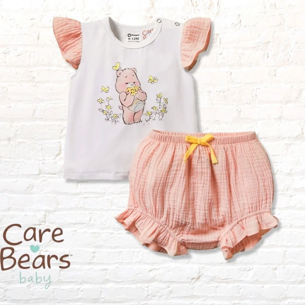 Care Bears Baby Girls Cheer Bear Tee and Bloomer Set - 6-9 / 12-18 months NWT
